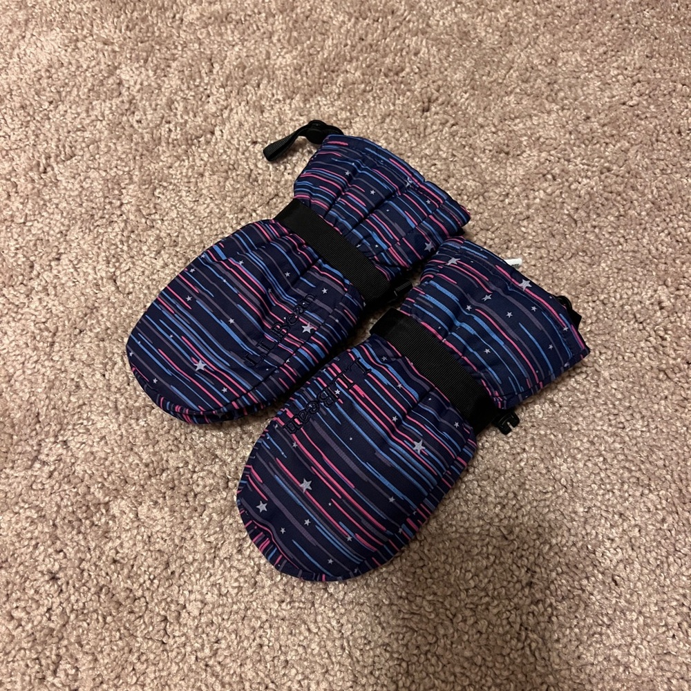 LL Bean Striped Toddler Mittens